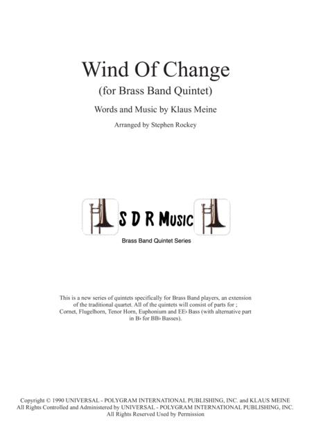 Wind Of Change For Brass Band Quintet Sheet Music