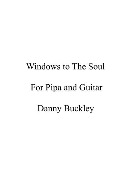 Windows To The Soul Sheet Music