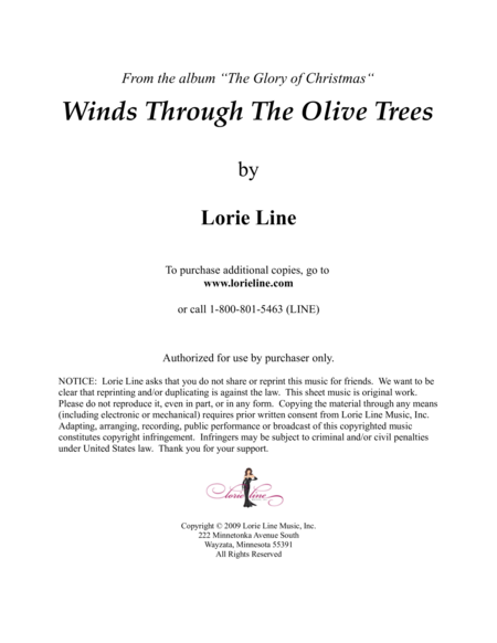 Free Sheet Music Winds Through The Olive Trees