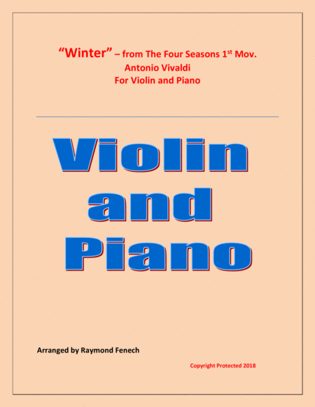 Winter From The Four Season 1 St Mov Violin And Piano Sheet Music