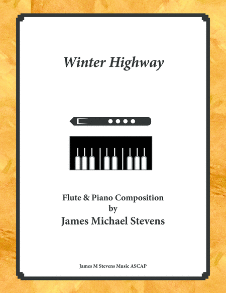 Winter Highway Flute Piano Sheet Music