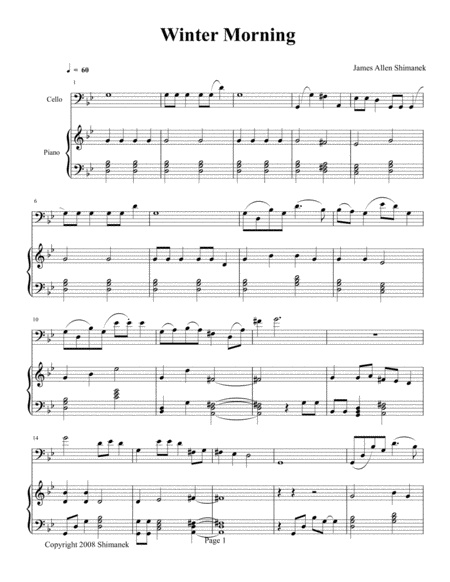 Winter Morning Sheet Music