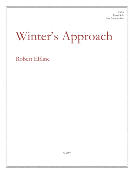 Winters Approach Sheet Music