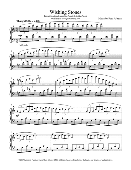 Free Sheet Music Wishing Stones