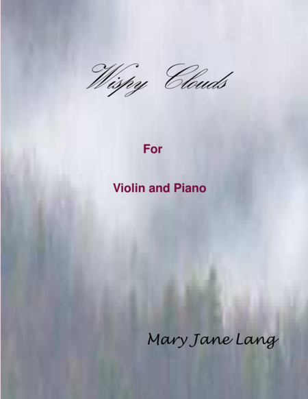 Free Sheet Music Wispy Clouds For Violin And Piano