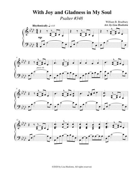 With Joy And Gladness In My Soul Psalter 348 Sheet Music