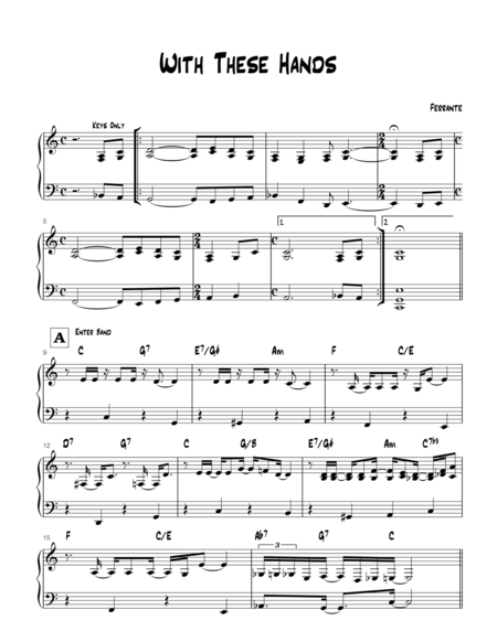 With These Hands Sheet Music