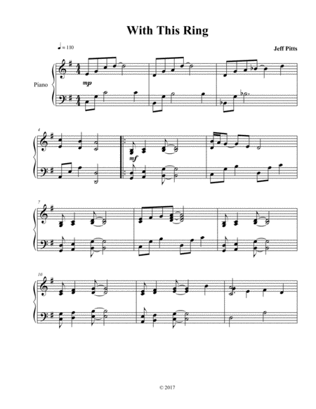 With This Ring Sheet Music