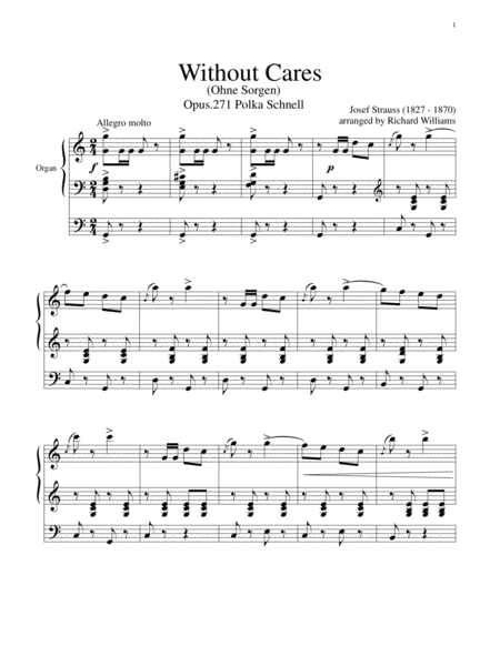 Without Cares Ohne Sorgen Sheet Music