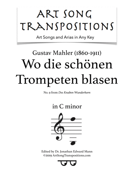 Wo Die Schnen Trompeten Blasen Transposed To C Minor Sheet Music