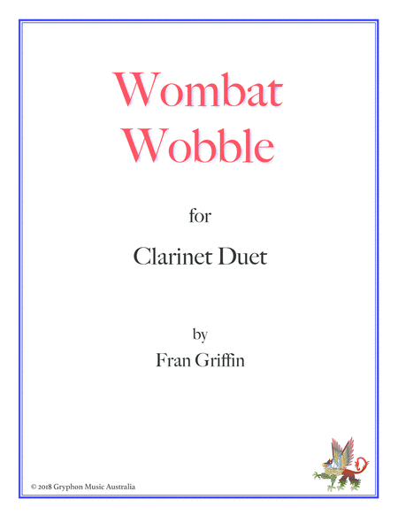 Free Sheet Music Wombat Wobble For Clarinet Duet