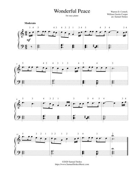 Wonderful Peace For Easy Piano Sheet Music