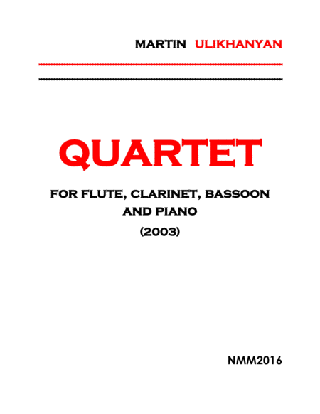 Woodwind Piano Quartet Sheet Music