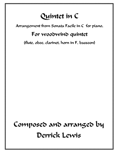 Woodwind Quintet In C Major Sheet Music