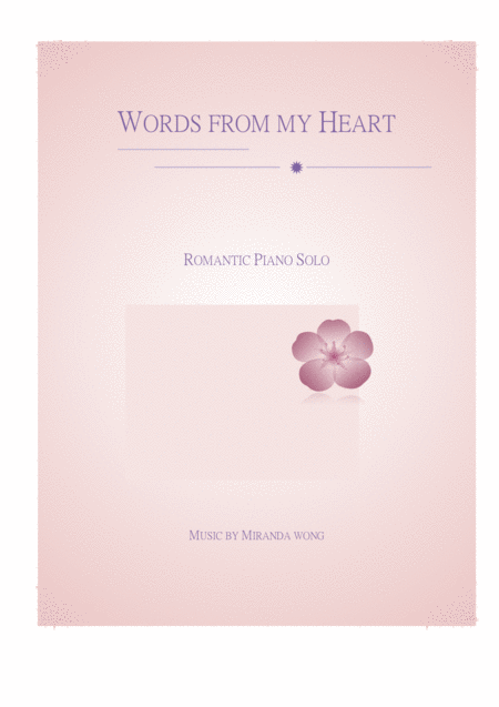 Free Sheet Music Words From My Heart Romantic Wedding Piano Music