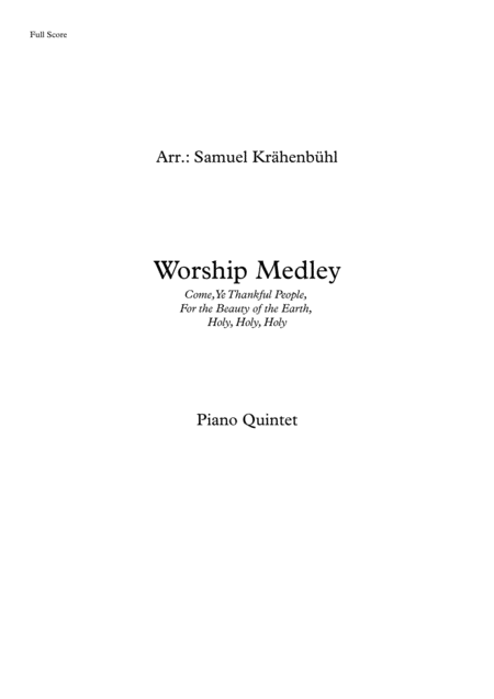 Worship Medley Sheet Music