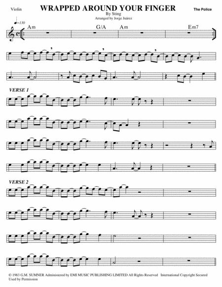 Wrapped Around Your Finger Violin Sheet Music