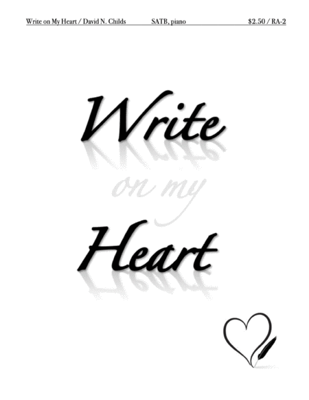 Write On My Heart Sheet Music