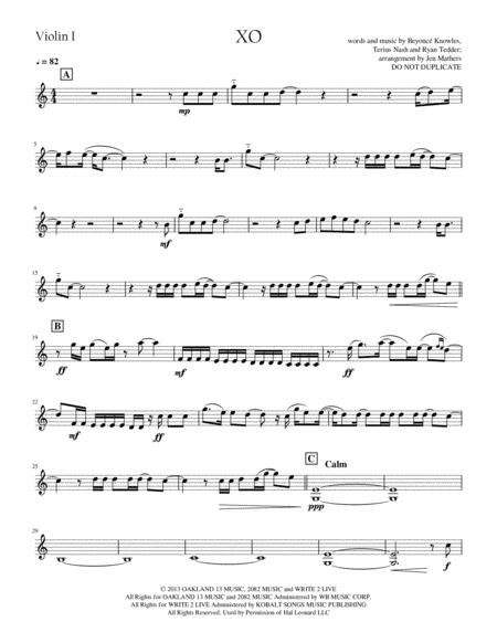 Xo String Quartet Sheet Music