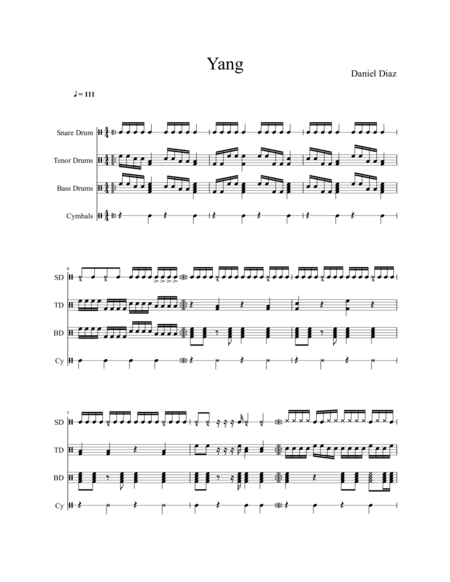 Free Sheet Music Yang