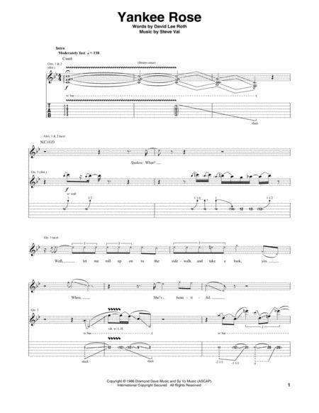 Free Sheet Music Yankee Rose