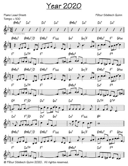 Free Sheet Music Year 2020