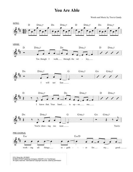 You Are Able Sheet Music