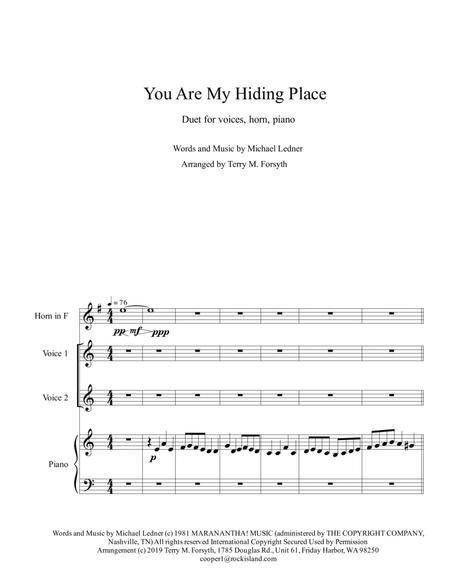 You Are My Hiding Place Duet With Horn Sheet Music