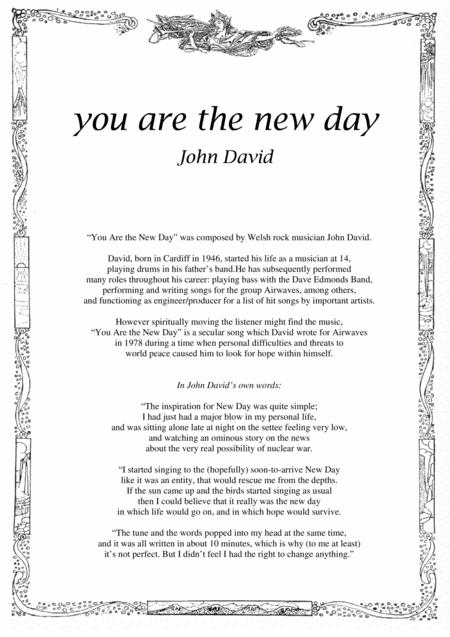 You Are The New Day Satb Sheet Music