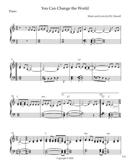 You Can Change The World Sheet Music