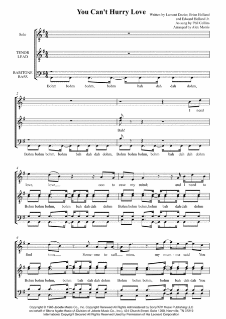 You Cant Hurry Love Sheet Music