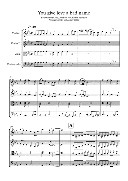 You Give Love A Bad Name Sheet Music