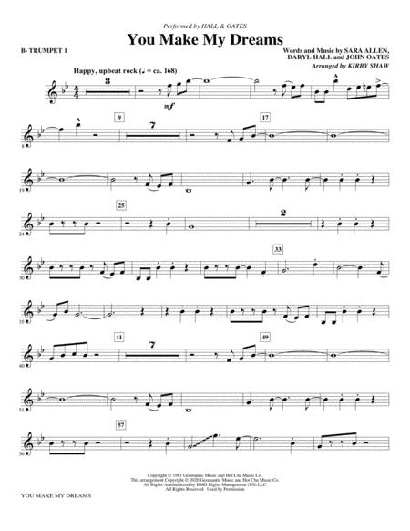 Free Sheet Music You Make My Dreams Arr Kirby Shaw Bb Trumpet 1