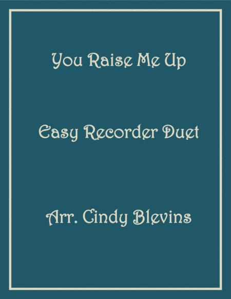 Free Sheet Music You Raise Me Up Easy Recorder Duet