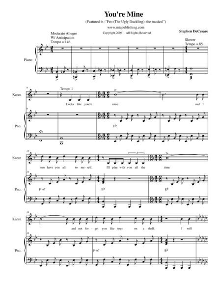 You Re Mine Sheet Music