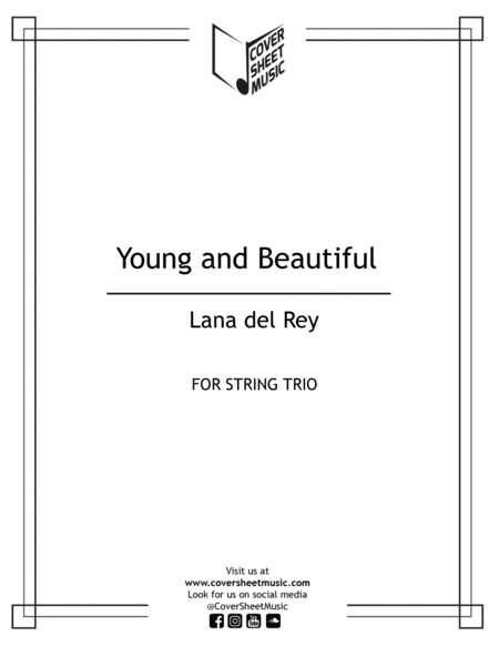 Young And Beautiful String Trio Sheet Music