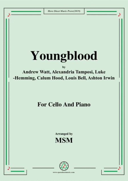 Youngblood For Cello And Piano Sheet Music