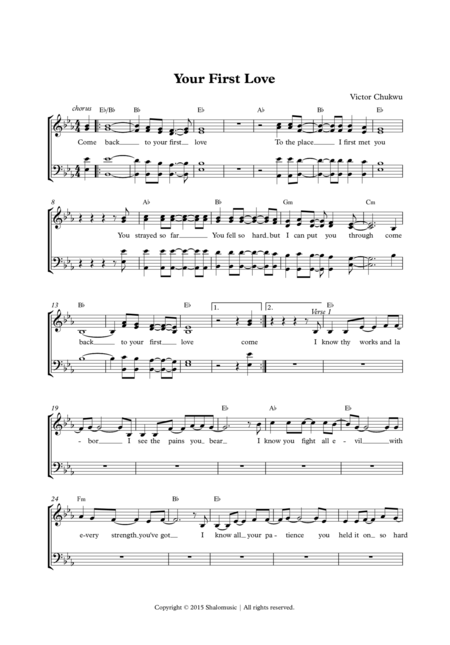 Free Sheet Music Your First Love