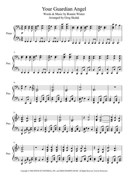 Your Guardian Angel Sheet Music