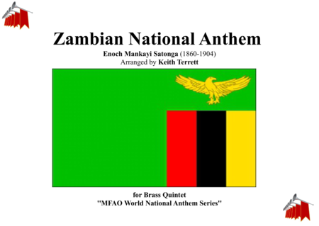 Zambian National Anthem For Brass Quintet Sheet Music