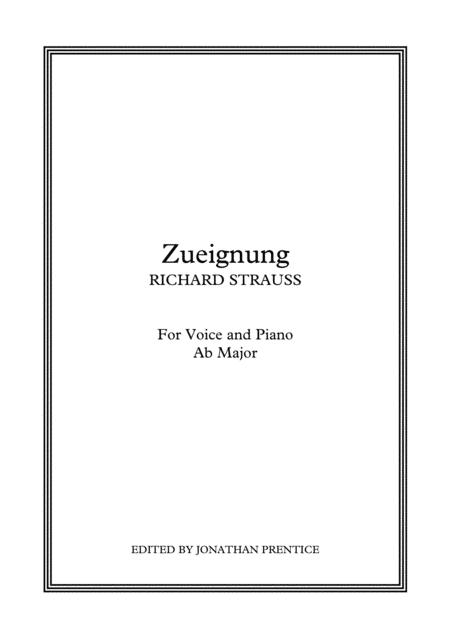 Zueignung Ab Major Sheet Music