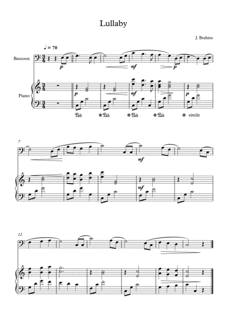 10 Easy Classical Pieces For Bassoon Piano Vol 3 Page 2
