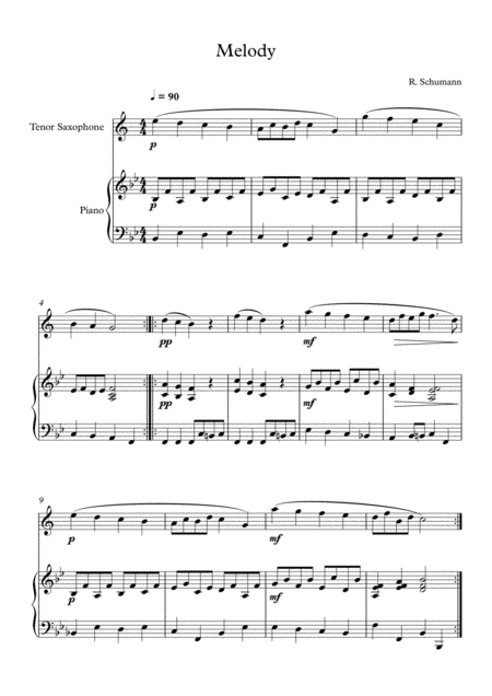 10 Easy Classical Pieces For Tenor Saxophone Piano Vol 6 Page 2