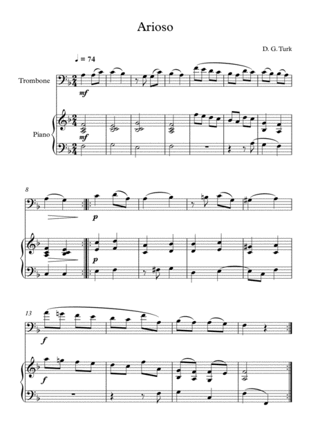 10 Easy Classical Pieces For Trombone Piano Vol 7 Page 2
