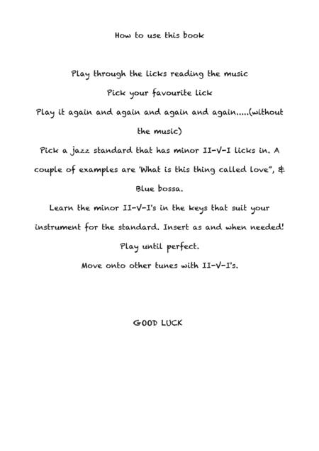 10 Easy Minor Ii V I Licks Chet Baker In 12 Keys Bass Clef Page 2
