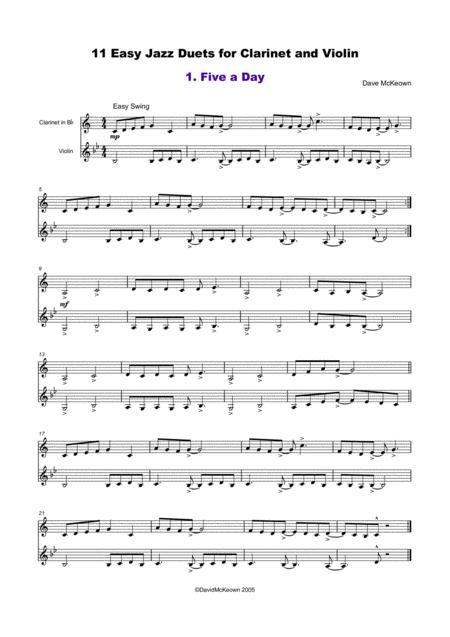 11 Easy Jazz Duets For Clarinet And Violin Page 2