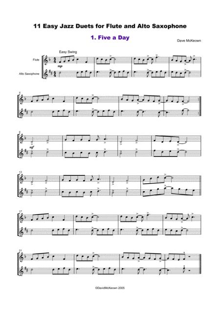 11 Easy Jazz Duets For Flute And Alto Saxophone Page 2