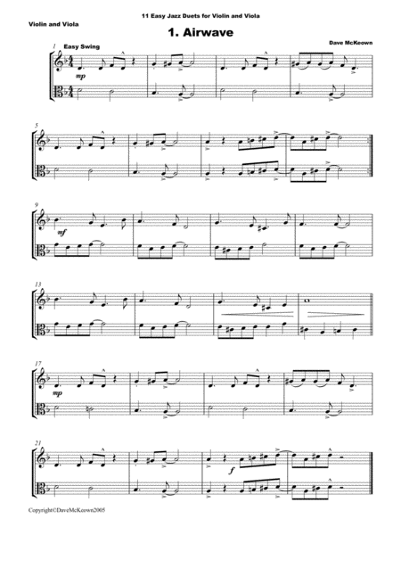 11 Easy Jazz Duets For Violin And Viola Page 2