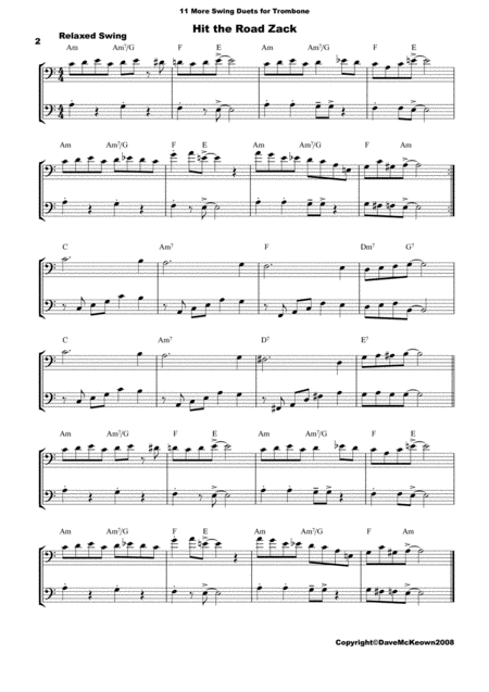 11 More Swing Duets For Trombone Page 2