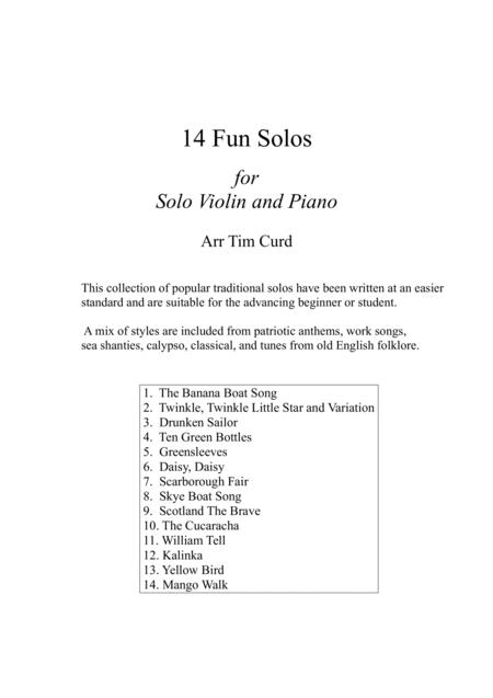 14 Fun Solos For Violin And Piano Page 2